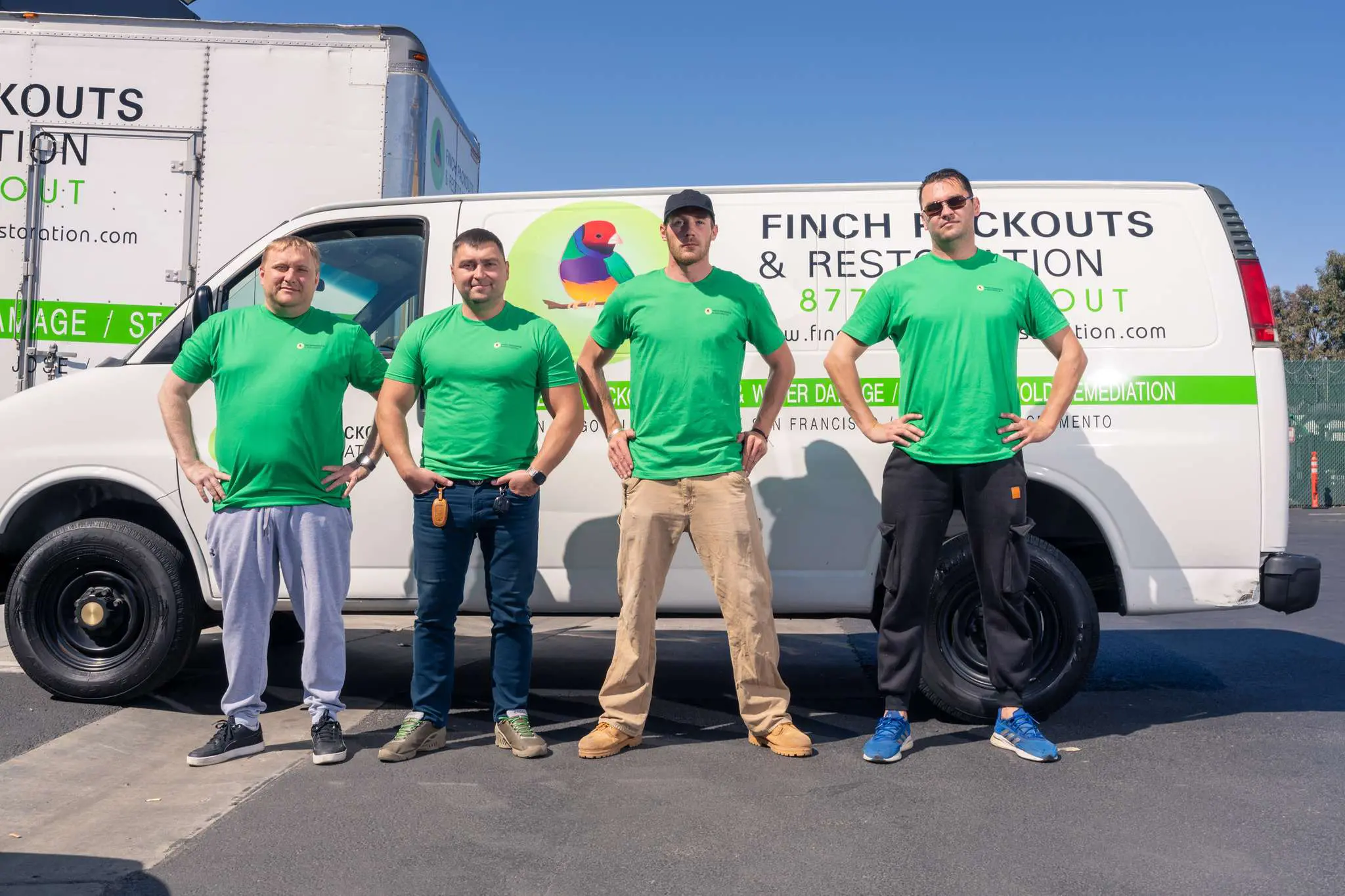 Finch box truck with the team