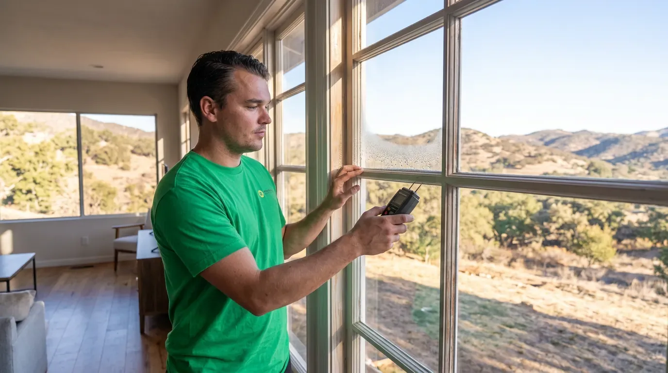 Window condensation in an Alpine home