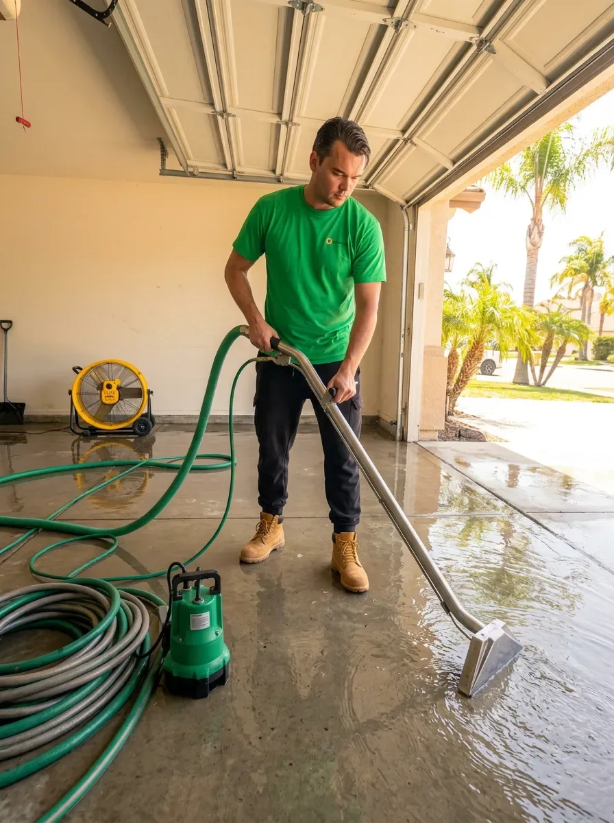 Garage water extraction in Pacific Beach