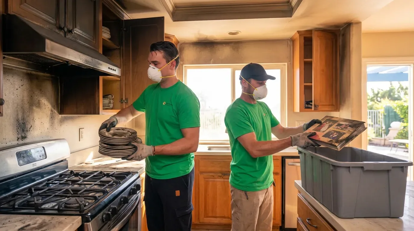 Kitchen fire cleanup in Solana Beach